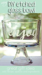 DIY etched glass bowl